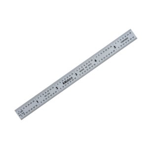 020-XX-0182-205-XXX-000 <br/> 6" Mitutoyo Stainless Steel Rule <br/> English/Metric Graduation <br/> Satin Chrome Finish - Image 2