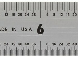 020-XX-0182-125-XXX-000 <br/> 12" Mitutoyo Stainless Steel Rule <br/> English/Metric Graduation <br/> Satin Chrome Finish