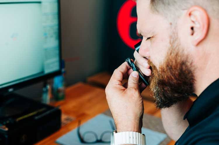 Richard Thiele performing inspection